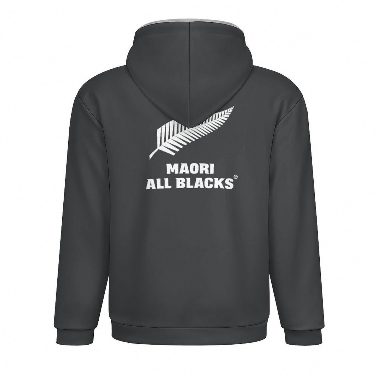 Māori All Blacks Zip-Up Fleece Hoodie