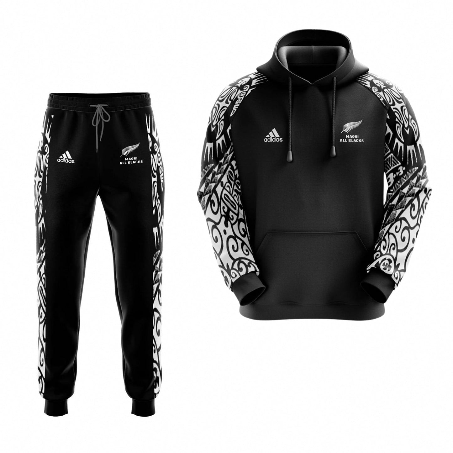 2025 All Blacks Maori Hoodie & Pants Set – Personalized Limited Edition