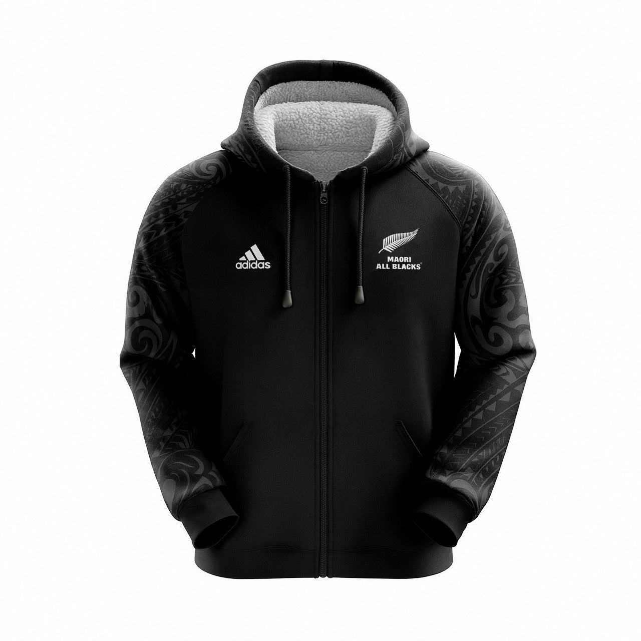 2025 All Blacks Maori Zip-Up Fleece Hoodie and Pants