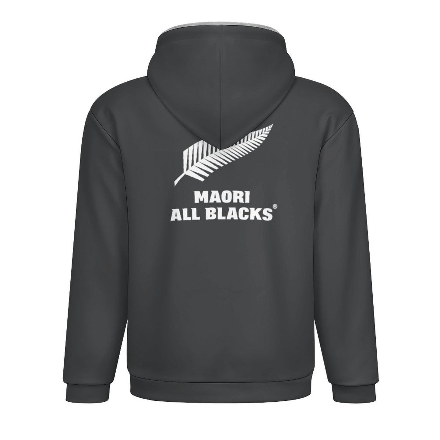 Māori All Blacks Zip-Up Fleece Hoodie