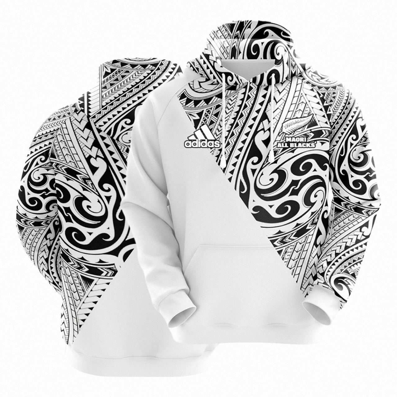 2025 All Blacks Maori Inspired White Hoodie and Pants