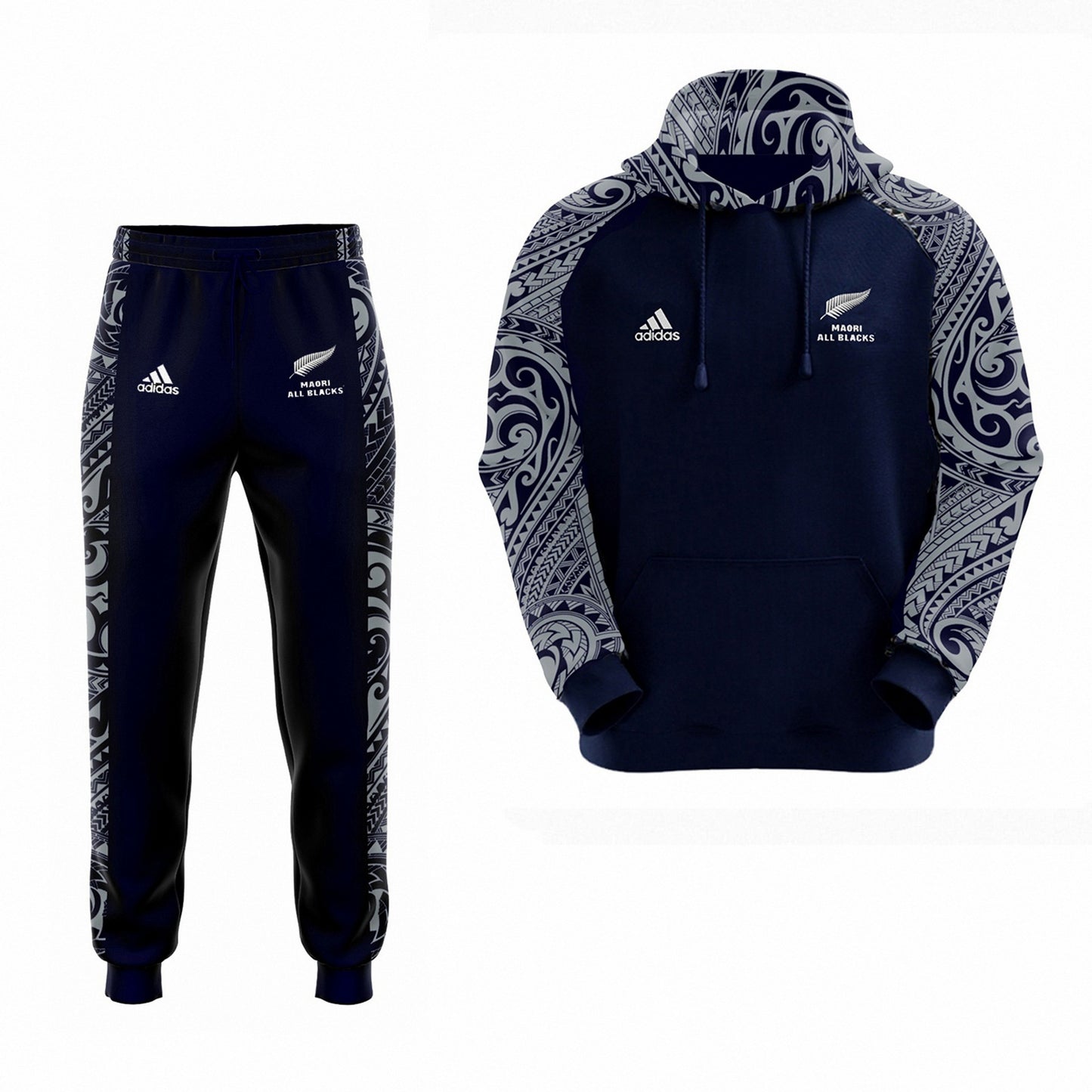 All Blacks Maori Hoodie and Pants Navy Blue