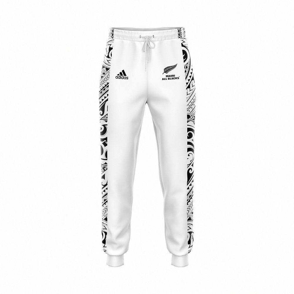 2024 All Blacks Maori White Hoodie and Pants Personalised